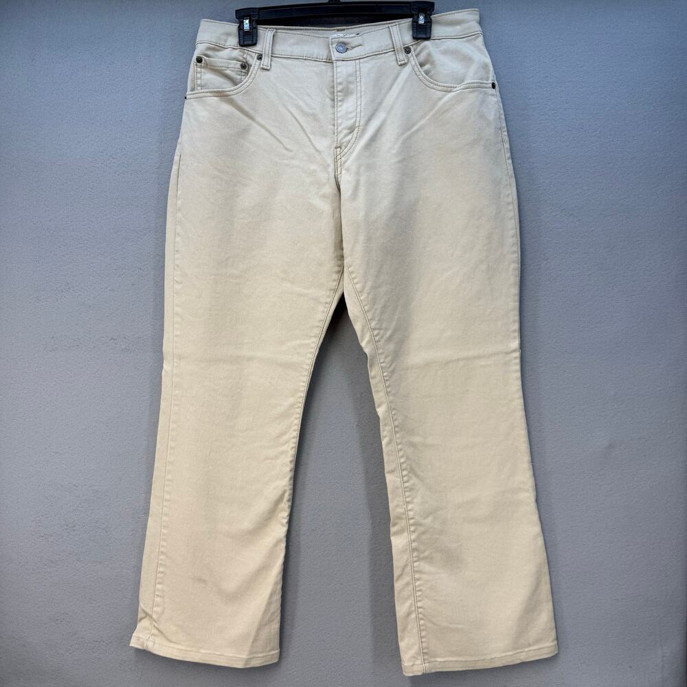 Levi's 550 Jeans Women's 12M Tan Beige Relaxed Bootcut Jeans Western Fit